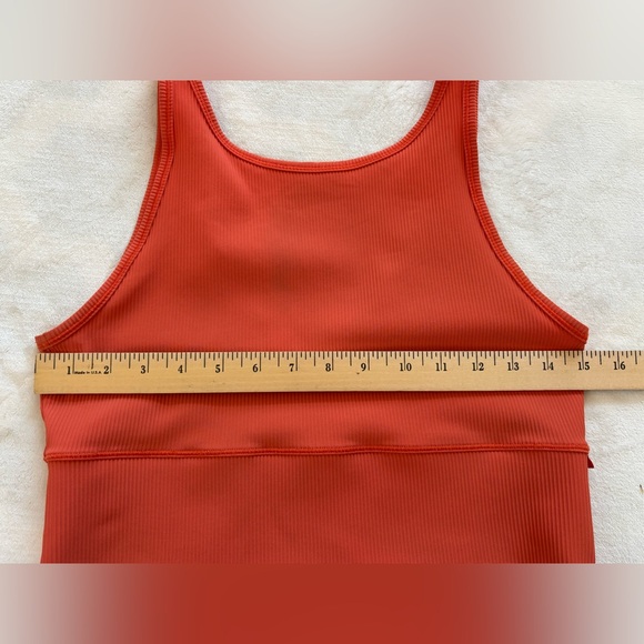 Lululemon Power Pivot Ribbed Tank Top - Size 10 - Oranges - Picture 6 of 9